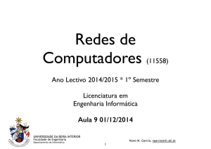 Static Routing - Departamento de Informática da Universidade da