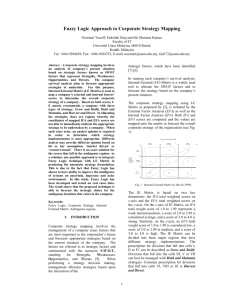 Fuzzy Logic Approach to Corporate Strategy Mapping