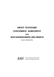 BTO Standard Concession Agreement