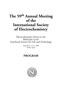Program - International Society of Electrochemistry
