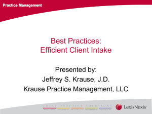 Best Practices: Efficient Client Intake