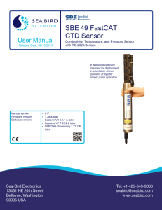 SBE 49 FastCAT Manual - Sea