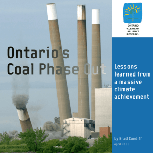 Ontario's Coal Phase Out: Lessons learned from a massive climate