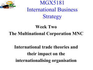 MGF5181 International Business Strategy