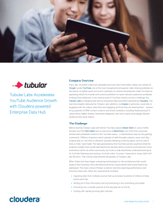 Tubular Labs Accelerates YouTube Audience Growth with Cloudera