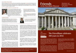 in the latest newsletter - The Fitzwilliam Museum