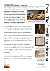 Press release - The Fitzwilliam Museum