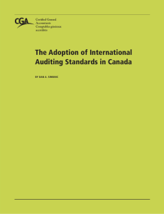 The Adoption of International Auditing Standards in Canada