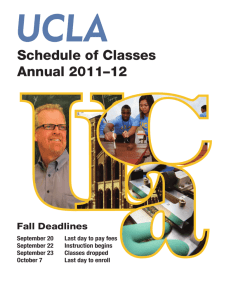 UCLA Schedule of Classes Annual/Fall 2011-12