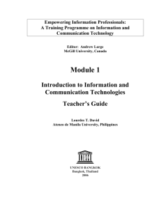 Module 1 - UNESCO Bangkok