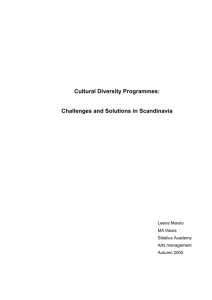 Cultural Diversity Programmes: Challenges and Solutions