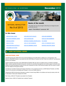 AIDN Newsletter - Australian Industry & Defence Network