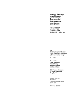 Energy Savings Potential for Commercial Refrigeration Equipment