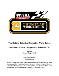 The Optima Batteries ChumpCar World Series 2015 Basic Club