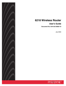 6218-A1 Wireless Router User's Guide