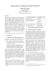 Safety, Software Architecture and MIL-STD-1760