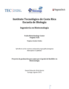 Instituto Tecnológico de Costa Rica Escuela de Biología Ingeniería