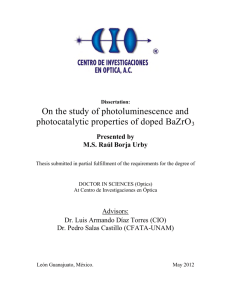 On the study of photoluminescence and