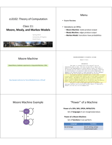Moore, Mealy, and Markov Models