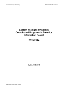 Eastern Michigan University Coordinated Programs in Dietetics