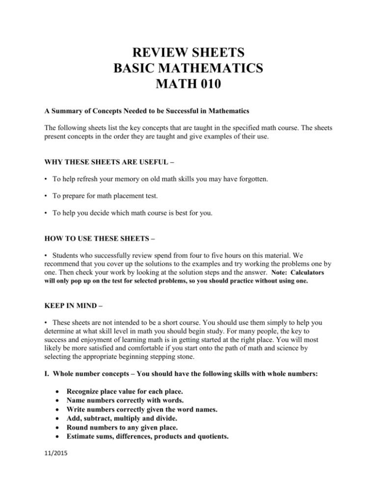 review-sheets-basic-mathematics-math-010