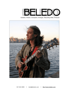 BELEDO Guitarist | Pianist | Composer | Recording Artist