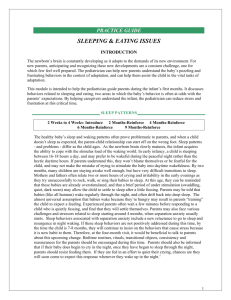 Sleeping and Eating Issues - American Academy of Pediatrics
