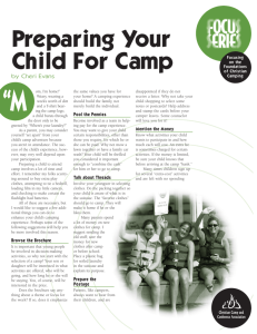 Preparing Your Child For Camp