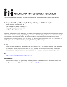 The Computer As 'Middle Agent' - Association for Consumer Research