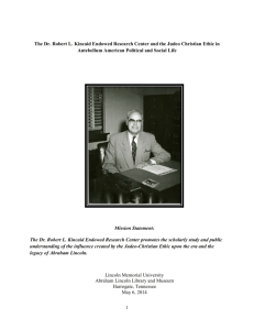 Robert L. Kincaid Endowed Research Center Essay