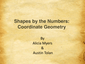 Shapes by the Numbers: Coordinate Geometry