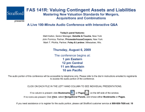 FAS 141R: Valuing Contingent Assets and Liabilities