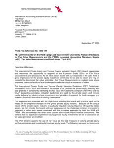 IPEV Board's comment Letter on the IASB's proposed Measurement