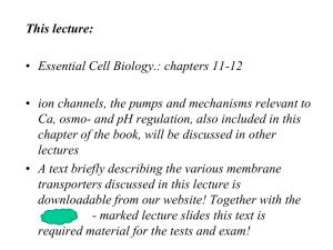 This lecture: • Essential Cell Biology.: chapters 11