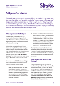 Fatigue after stroke