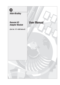 1771-UM001A-UM, Remote I/O Adapter Module, User Manual