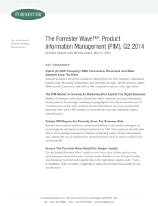 The Forrester Wave™: Product Information Management (PIM)