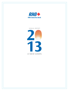 RHB Indochina Bank Limited Annual Report 2013