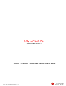 Kelly Services, Inc. - LexisNexis Corporate Affiliations