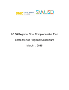 AB 86 Regional Final Comprehensive Plan Santa Monica Regional