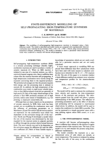 Finite-difference modelling of self-propagating