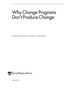 Why Change Programs Don't Produce Change
