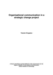 Organisational communication in a strategic change project