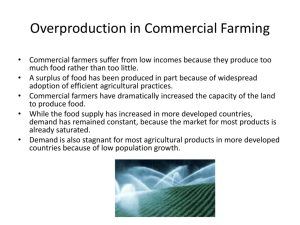 Overproduction in Commercial Farming