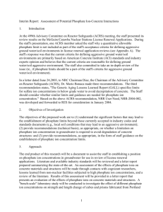 Assessment of Potential Phosphate Ion