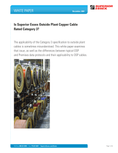 Is Superior Essex OSP Copper Cable Rated