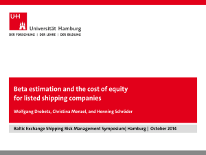 Beta estimation and the cost of equity for listed shipping companies