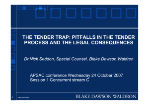 The tender trap, presented by Dr Nick Seddon