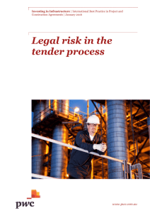 Legal risk in the tender process