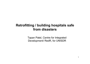 Retrofitting / building hospitals safe from disasters